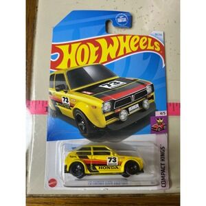 Hot Wheels 2023 '73 Honda Civic Custom Compact Kings Yellow 90/250
